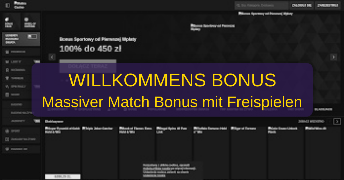 Malina Casino welcome bonus
