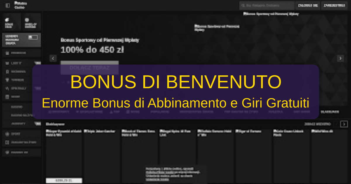 Malina Casino welcome bonus